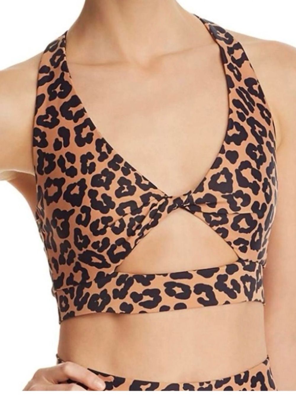 Beach Riot Leopard Print Bikini top size small